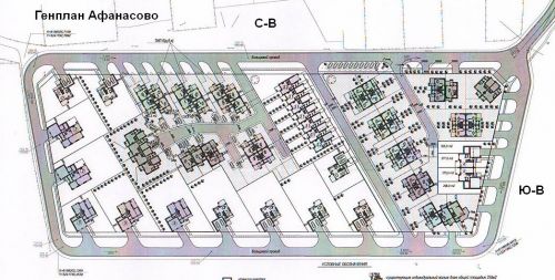 Генеральный план коттеджного поселка Афанасово-3